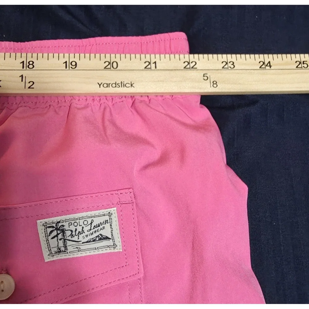 Polo Ralph Lauren Pink Traveler Stretch Swim Trunks Board Shorts Men's Size 3XLT